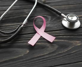 Breast cancer ribbon stethoscope